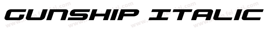 Gunship Italic Italic字体转换